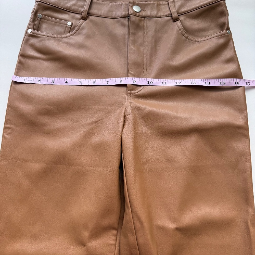 *Cami NYC Womens Hanie Caramel Brown Cropped Bootcut Vegan Leather Pants - Picture 14 of 14
